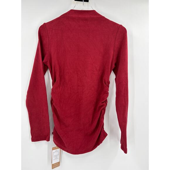 OGL Top Size S NEW ProWarm Thermal Ruched Sides Tuckable Mockneck Red - Picture 8 of 13